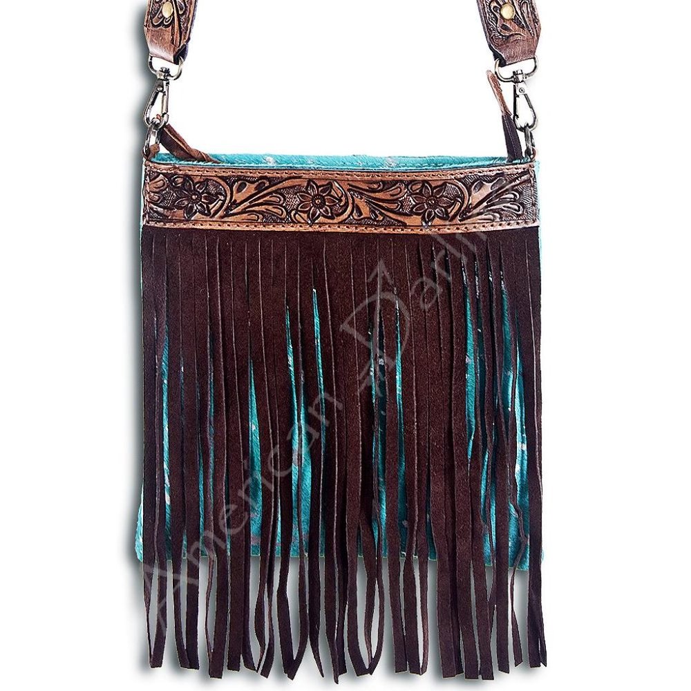 American Darling 9x10" Fringe Cross Body BGS172TRQ